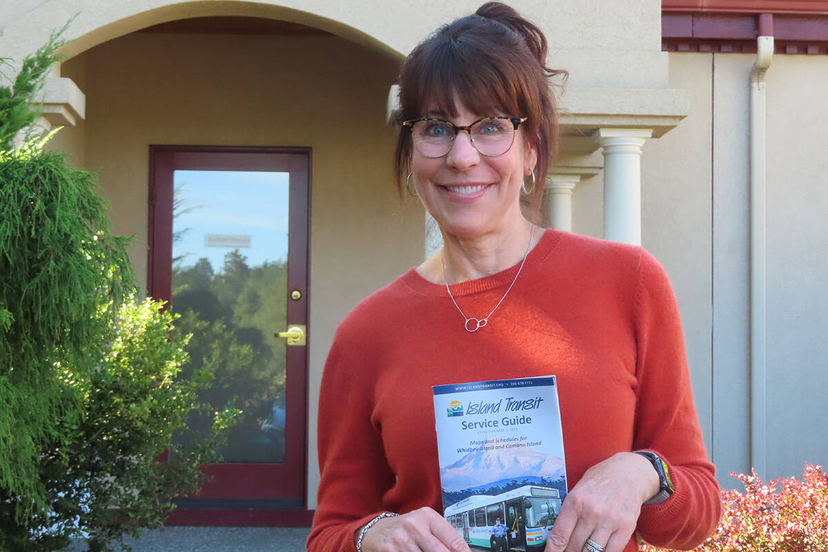 Diana enjoys a 35-minute Island Transit ride from the park-and-ride to her workplace. On the way, she listens to podcasts, books on tape, music, or just looks out the window at the beauty around her.