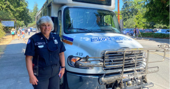 Terry has taught science at the Coupeville Middle School since 1996 and started commuting by bus from the get-go.