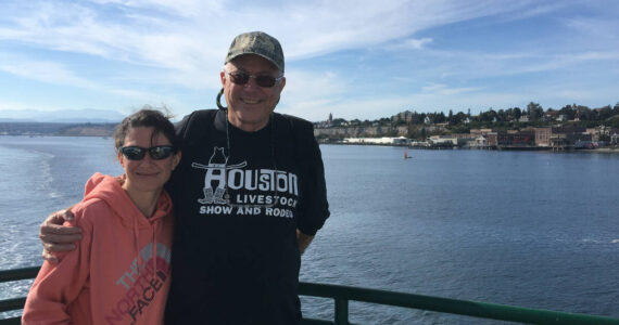 Bob and his daughter Brittany enjoyed a week-long adventure using only public transit exploring Whidbey, Port Townsend and San Juan Island. Photo courtesy Island Transit