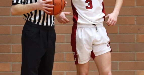Photo by John Fisken
Logan Downes was picked as an All-State player by the Washington Interscholastic Basketball Coaches Association