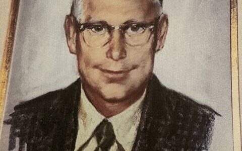 The portrait of Dr. Bishop is missing.
