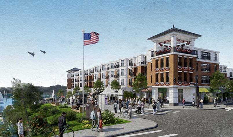 A rendering from Oak Harbor shows a reinvigorated downtown. (Photo provided)