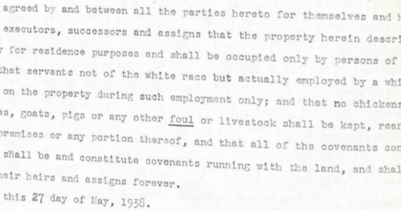 A screenshot of a deed record signed in 1938.