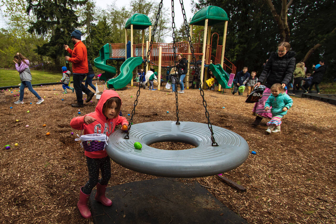 (Photo by David Welton)
Children are on the hunt during last year’s Easter egg hunt in Clinton.