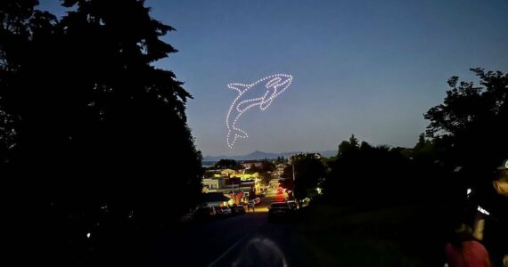 File photo by Peter Morton
Last year’s Langley Lights the Night drone show was visible from the homes of many Langley residents.
