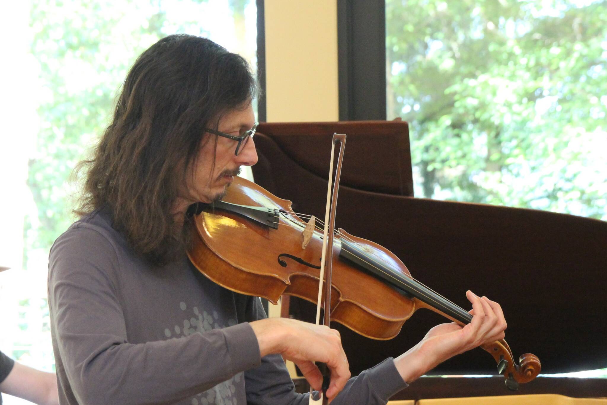 Photo by Allyson Ballard
Co-director Aaron Westman plays the viola.