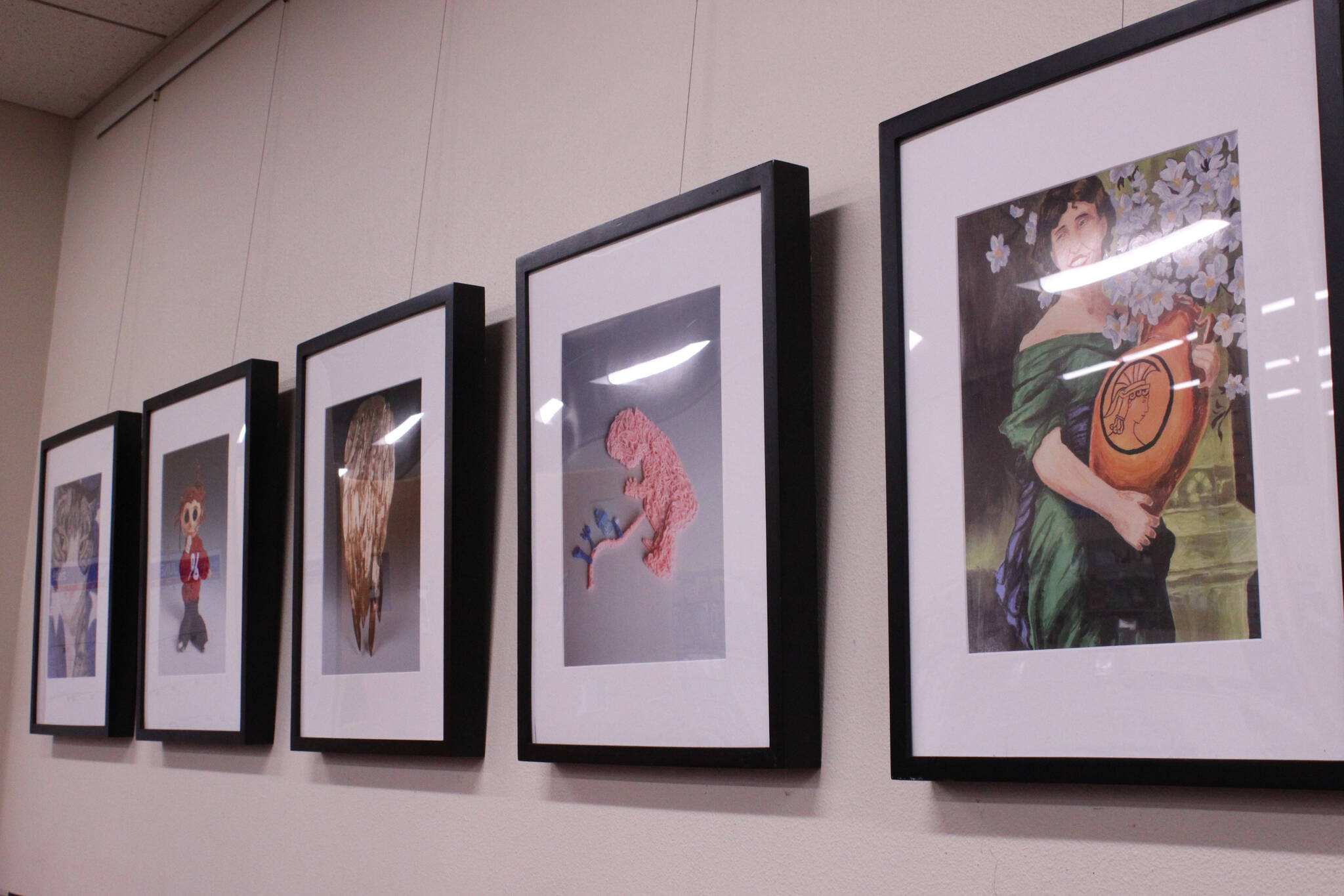 OHHS students’ art is on display (Photo by Allyson Ballard)