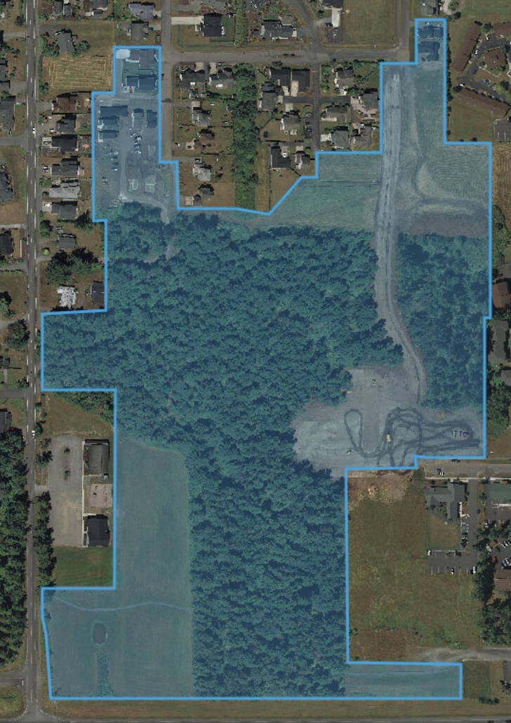 (Photo provided) An aerial view of the property outlined in the memorandum of agreement, taken in 2007 and included in town council materials.